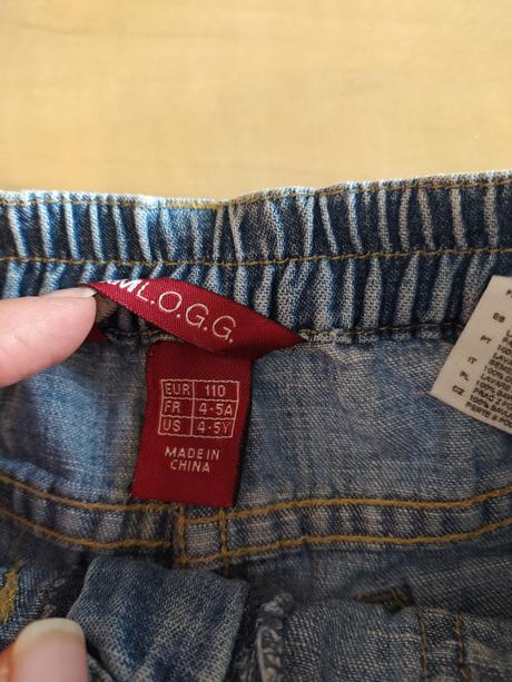 Riflove kraťasy vel. 4-5 let, 110 cm, h&m,110