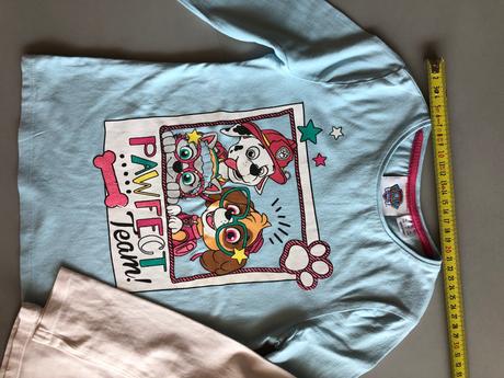 2 trika tlapková patrola ježek tyrkys bílá 5-6let, f&f,110