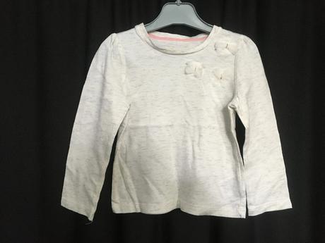 Vel. 92 smetanové triko s mašličkama, 92