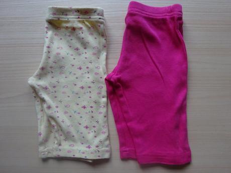 2x krátké letní legíny, vel. 74/80, 74