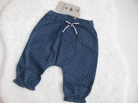 Kojenecké tmavě modré baggy kalhoty se vzorkem, house,68