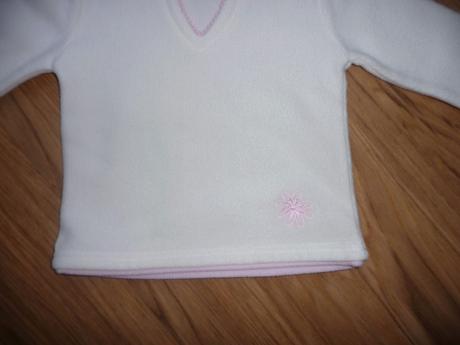 Bílá fleecová mikinka george 12-18m-vel.86, george,86