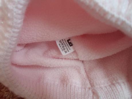 Růžová zimní čepice čepička s bambulí, 116