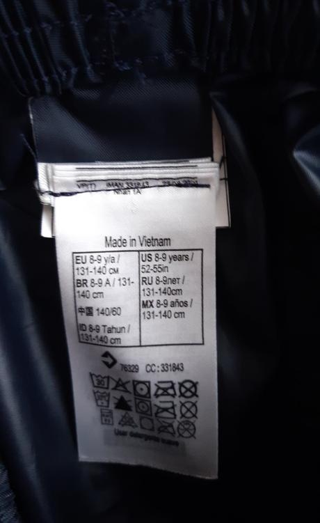 Vrchní nepromokavé kalhoty 131-140, quechua,140