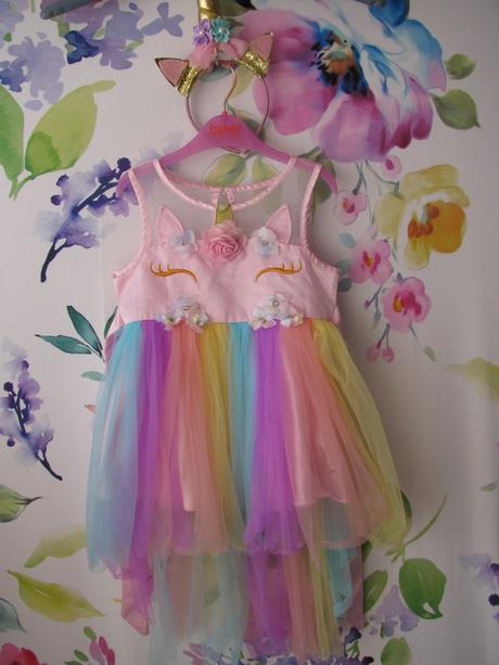 Kostým-krásné šaty s čelenkou unicorn,