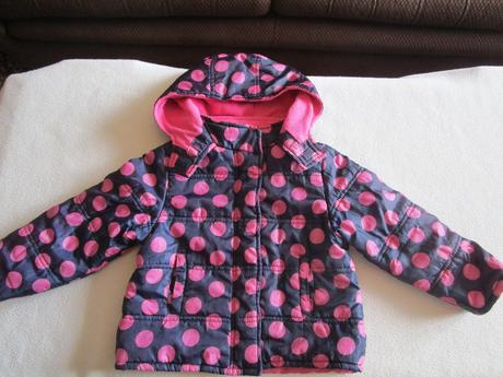Pěkná dívčí zimní bunda s kapucí, vel. 92-98, 92
