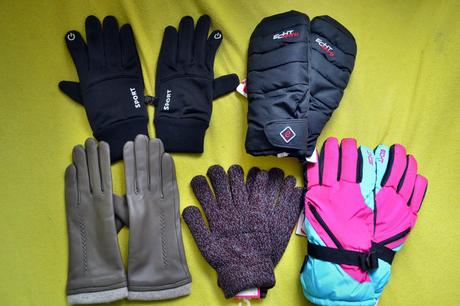 5x rukavice kožené,lyžařské, sportovní,strečové, l / m / s / xs