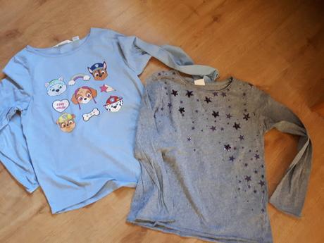 2x dívčí tričko, h&m,134