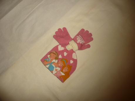 Čepice rukavice princezna vel 50-52 růženka sněhur, disney,98 / 104 / 110 / 116 / 122