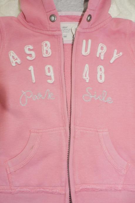 Ruzova mikina s napisem, h&m,110