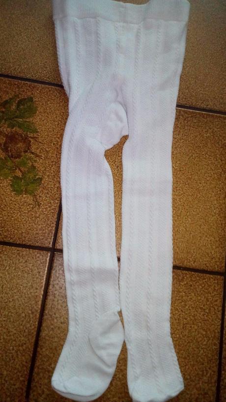 Punčocháče bílé se vzorem, okay,80