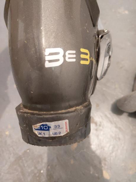 Dětské lyže rossignol 110 cm a lyžáky alpina 33, rossignol,110-119 cm