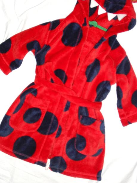 Luxusní červený flísový župan - tygřík, 92