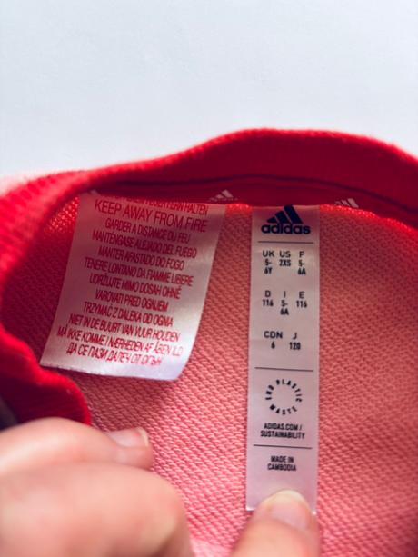 K3/ mikina losové barvy adidas - v.5/6 let, adidas,116