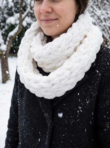 Měkký pletený nákrčník puffy (barva na přání), 