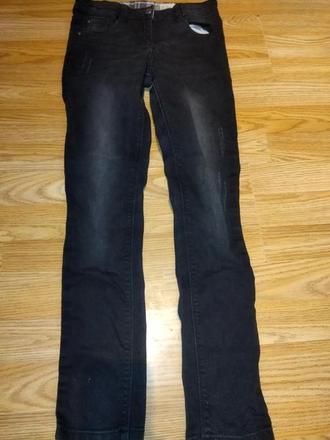 Černé skinny 152 11/12 let poppers, 152