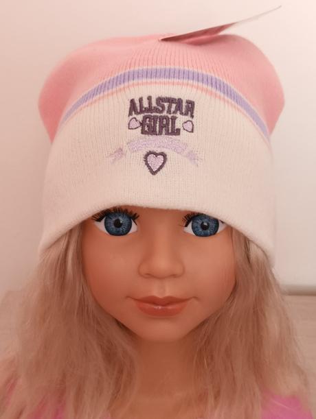 Dívčí růžová čepice, 128