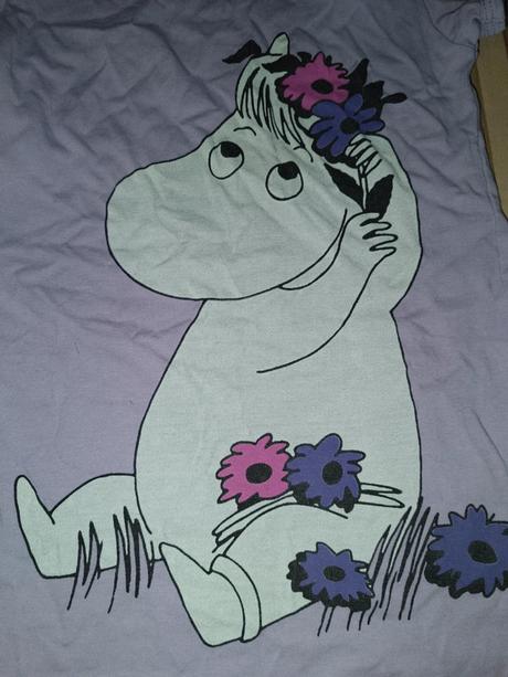 Fialové tričko moomin, mumík 104 lindex, lindex,104