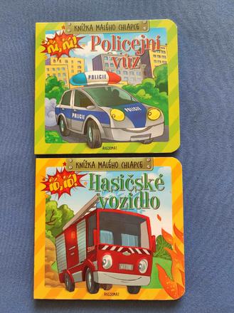 2x knížka malého chlapce - policie, hasiči,