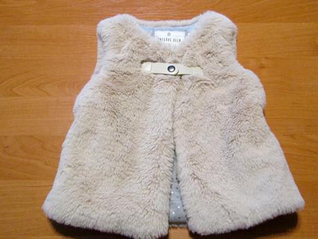 Krásná kožíšková vestička vel 86-92 cm, 92