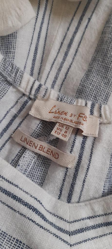 F&f lněný overal s kapsami a páskem, f&f,40