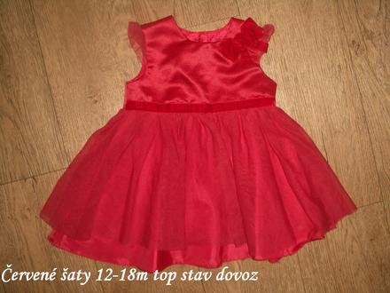 Červené šaty 12-18m, 86
