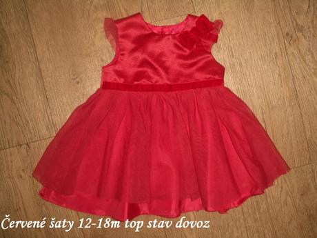 Červené šaty 12-18m, 86