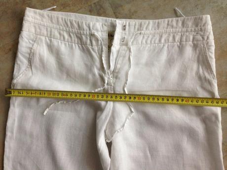 Komplet bílá tunika,kalhoty mango vel.m,36 krajka, mango,m