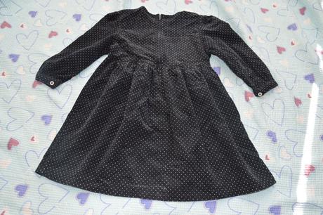 Slabé manžestrové šaty, modré s puntíky, tik & tak,110