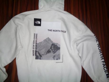 Bílá bavlněná mikina the north face, s