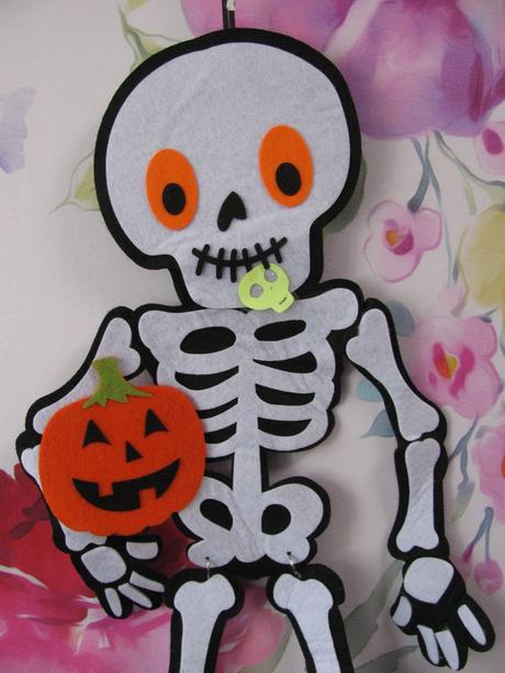 Karneval-plstěná kostra halloween,