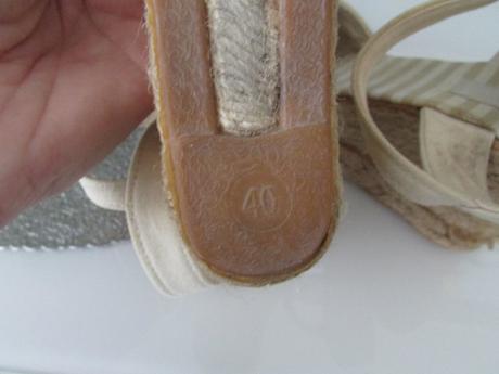 Letní sandály na klínku, 40