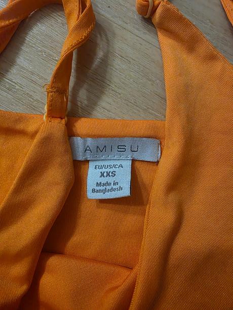 Tílko crop top oranžové amisu vel.xxs, xs
