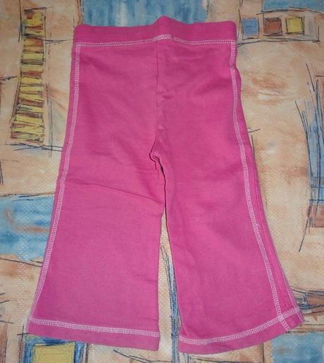 Růžové tepláky s kytičkou, vel. 86, george,86