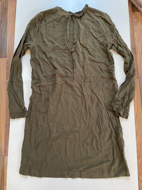 Khaki šaty s prostřiženými zády, nebo tunika, vel, h&m,s