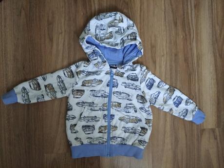 Mikina na zip s autíčky, lupilu,86