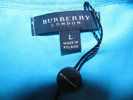 Dámské pružné modré tričko, dlouhý rukáv, burberry,l