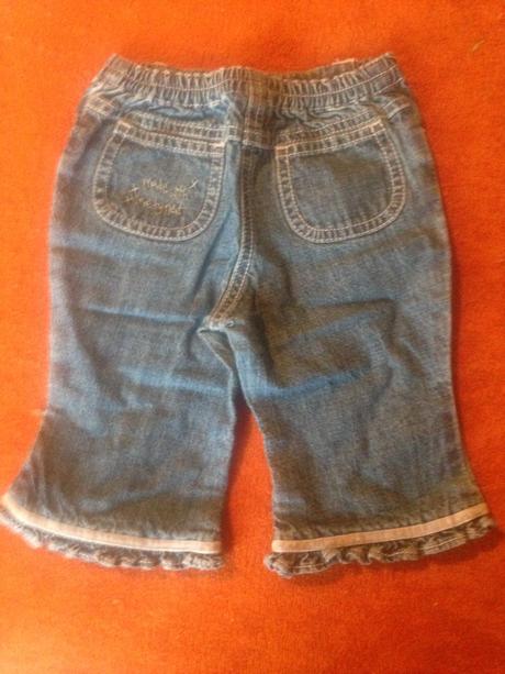 Dívčí rifle motýlí víla, nápis vel. 62 - 68, next,62