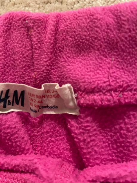 Fleecove teplaky, h&m,98