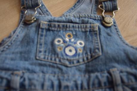 Riflová sukně s laclem, mothercare,92