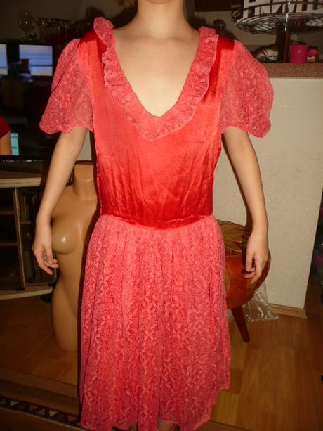 Šaty ples taneční vel s - m krajka satén, m