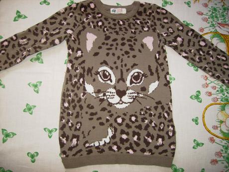 Svetřík s leopardem vel.98/104, h&m,98