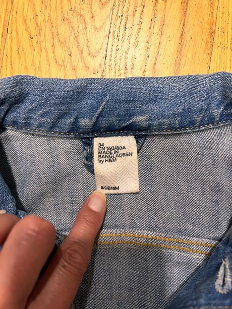 Džínová bunda denim, h&m,158