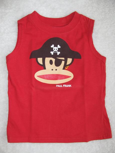 Červené bavlněné tričko paul frank, 86