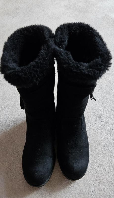 Dívčí černé kozačky, graceland, vel.33, graceland,33