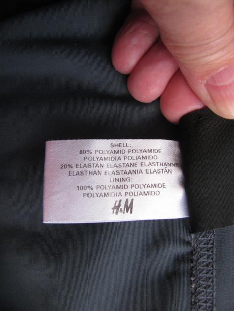 Tmavě šedomodré elastické plavky l.o.g.g., h&m,s