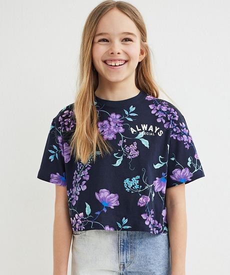 Široký letní top h&m zkrácené tričko vel. 134/140, h&m,134 / 140