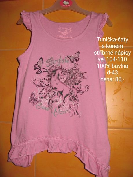 Tunika-šaty,vel.104/110, okay,104