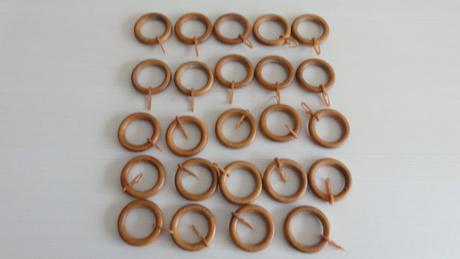 Kroužky a háčky ke kulaté garnýži, 