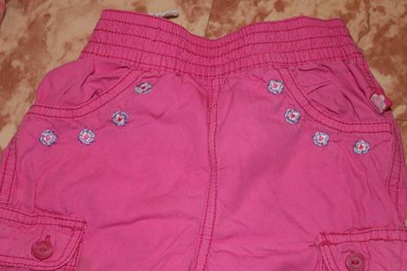 Plátěné kalhoty kytičky, okay,86